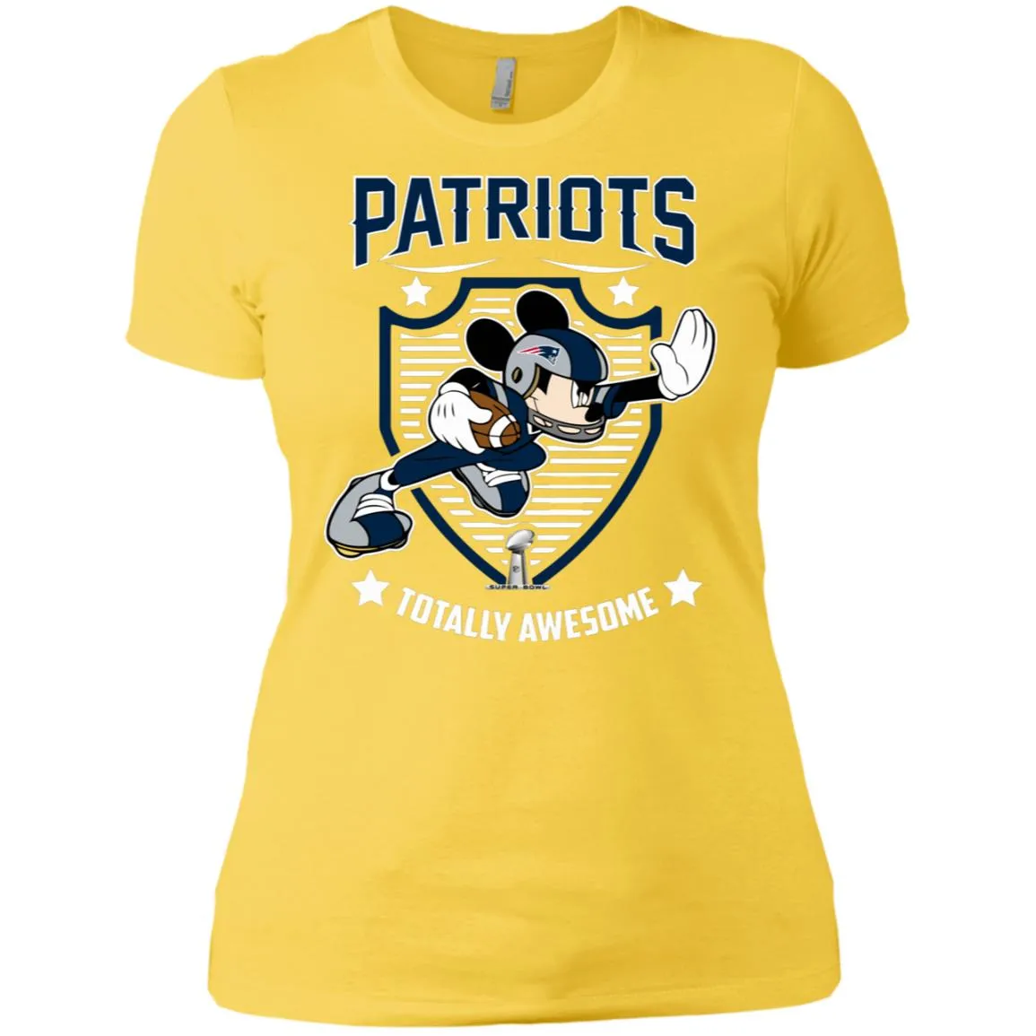 Nfl – New England Patriots Totally Awesome Mickey Mouse Super Bowl 2019 Football Women Cotton T-Shirt