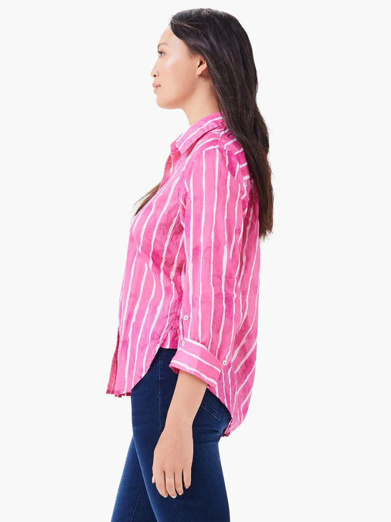 NIC ZOE M241628 Watercolor Stripe Girlfriend Shirt