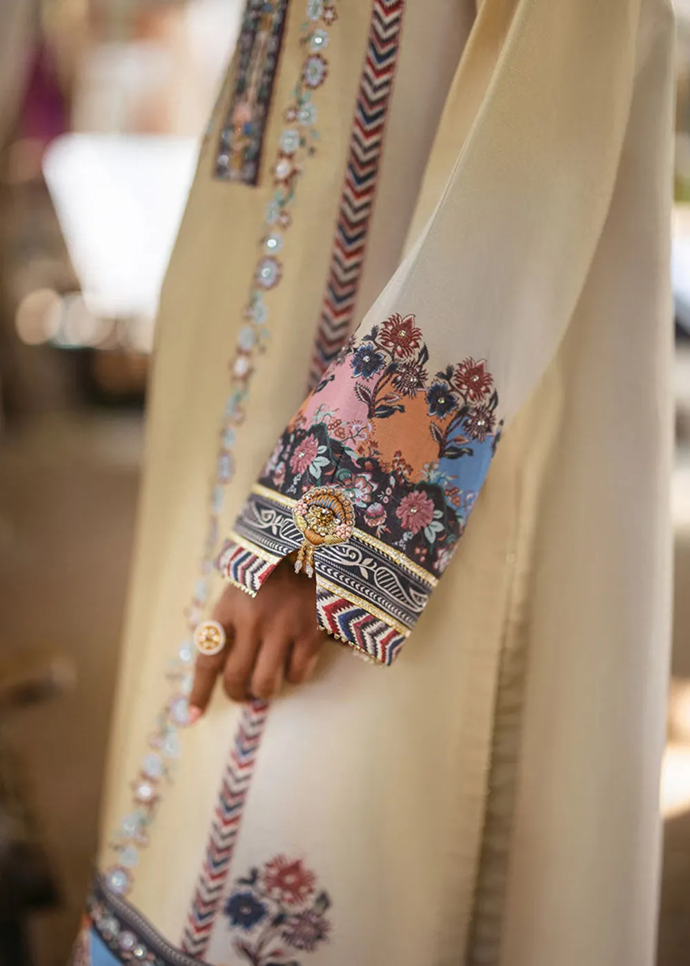 Nirvana Unstitched Silk Edit '24 by Mushq | Taupe