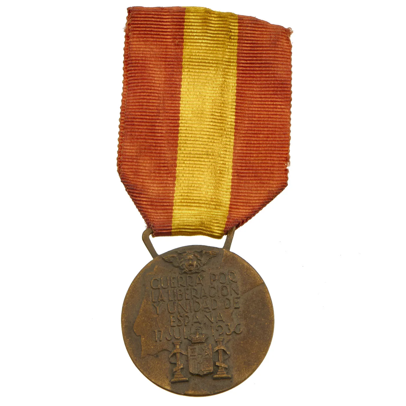 Original German & Spanish Civil War and WWII Blue Division Medal and Contingent Medal Grouping - 2 Medals