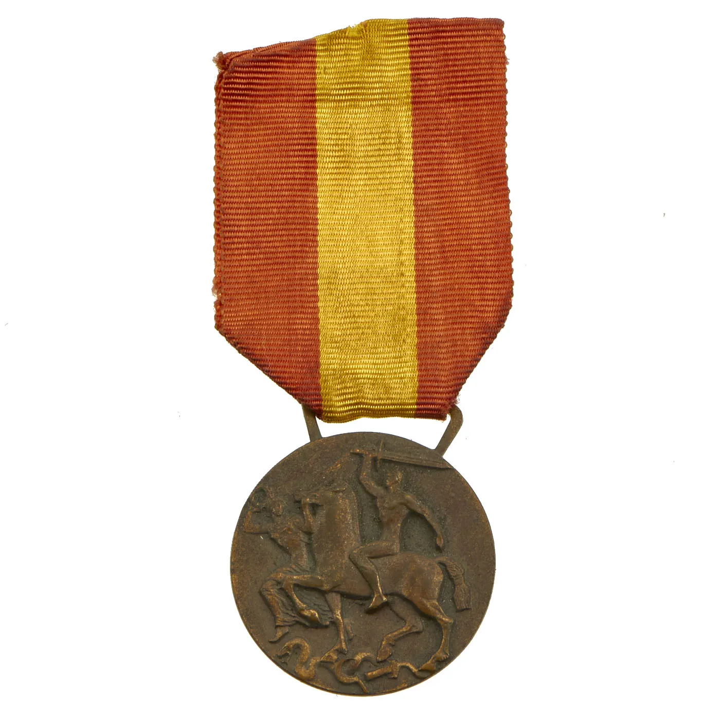 Original German & Spanish Civil War and WWII Blue Division Medal and Contingent Medal Grouping - 2 Medals