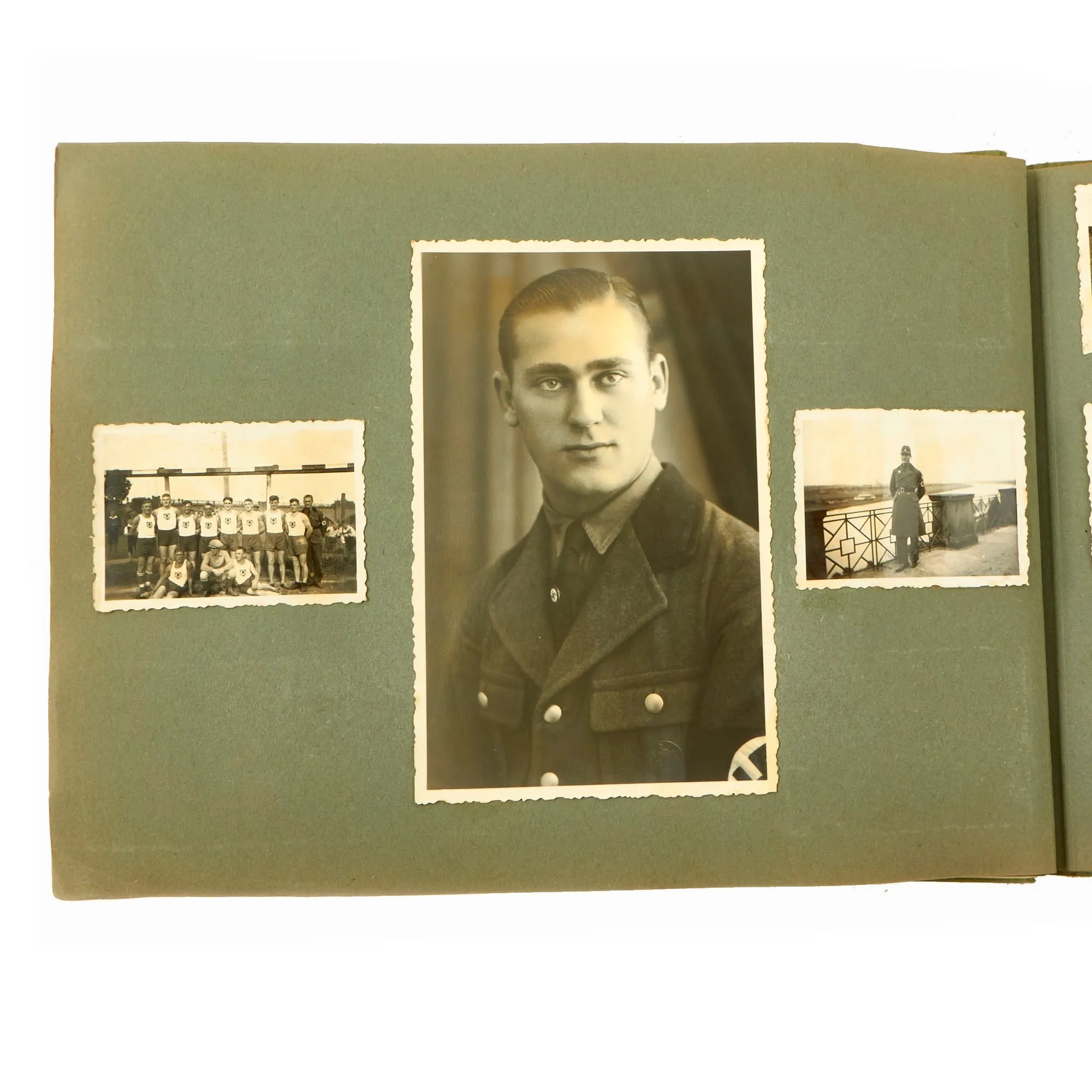 Original German WWII RAD Labor Corps Photo Album Grouping - 3 Albums   Extra Page