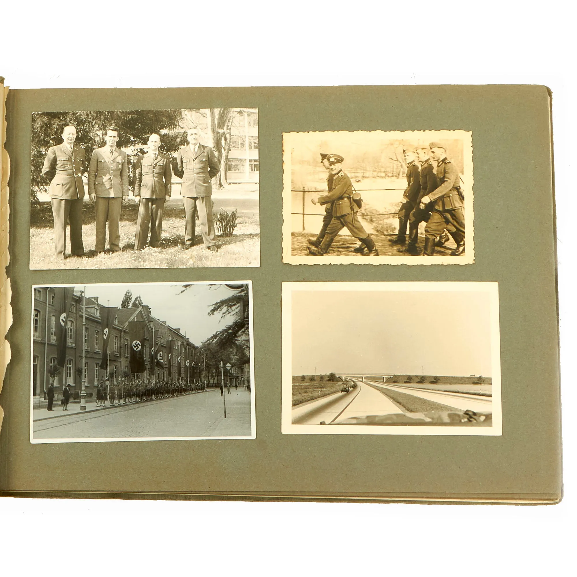 Original German WWII RAD Labor Corps Photo Album Grouping - 3 Albums   Extra Page