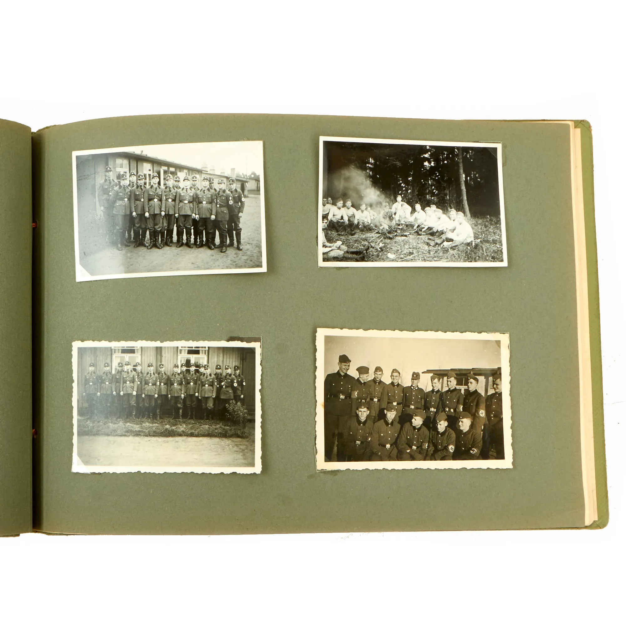 Original German WWII RAD Labor Corps Photo Album Grouping - 3 Albums   Extra Page