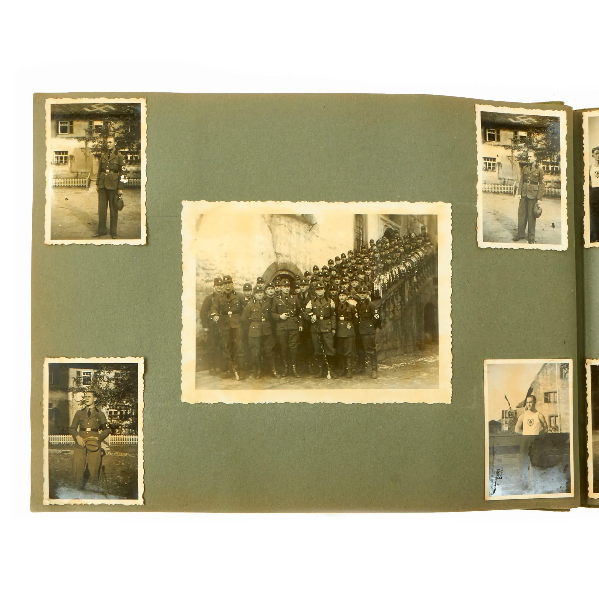 Original German WWII RAD Labor Corps Photo Album Grouping - 3 Albums   Extra Page