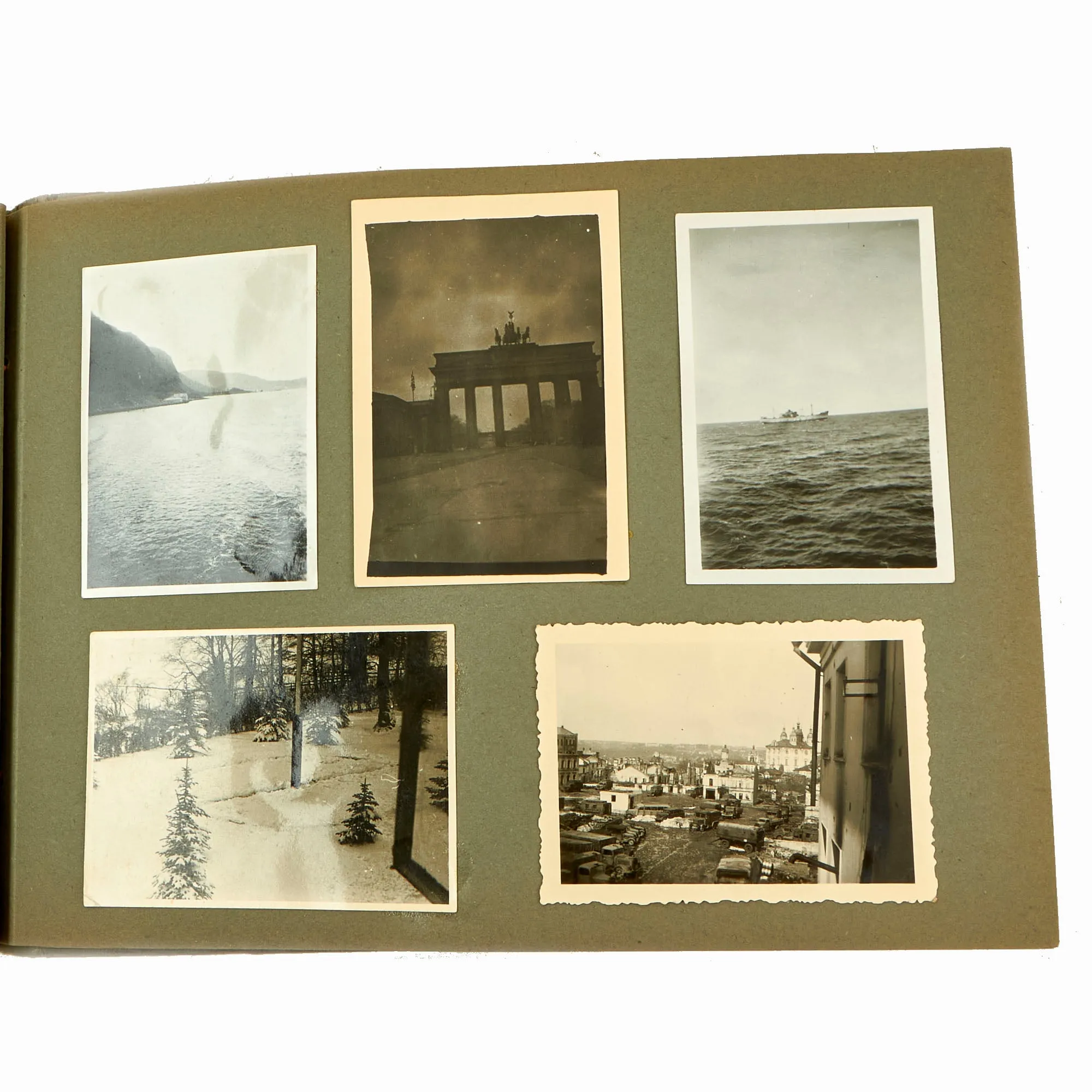 Original German WWII RAD Labor Corps Photo Album Grouping - 3 Albums   Extra Page