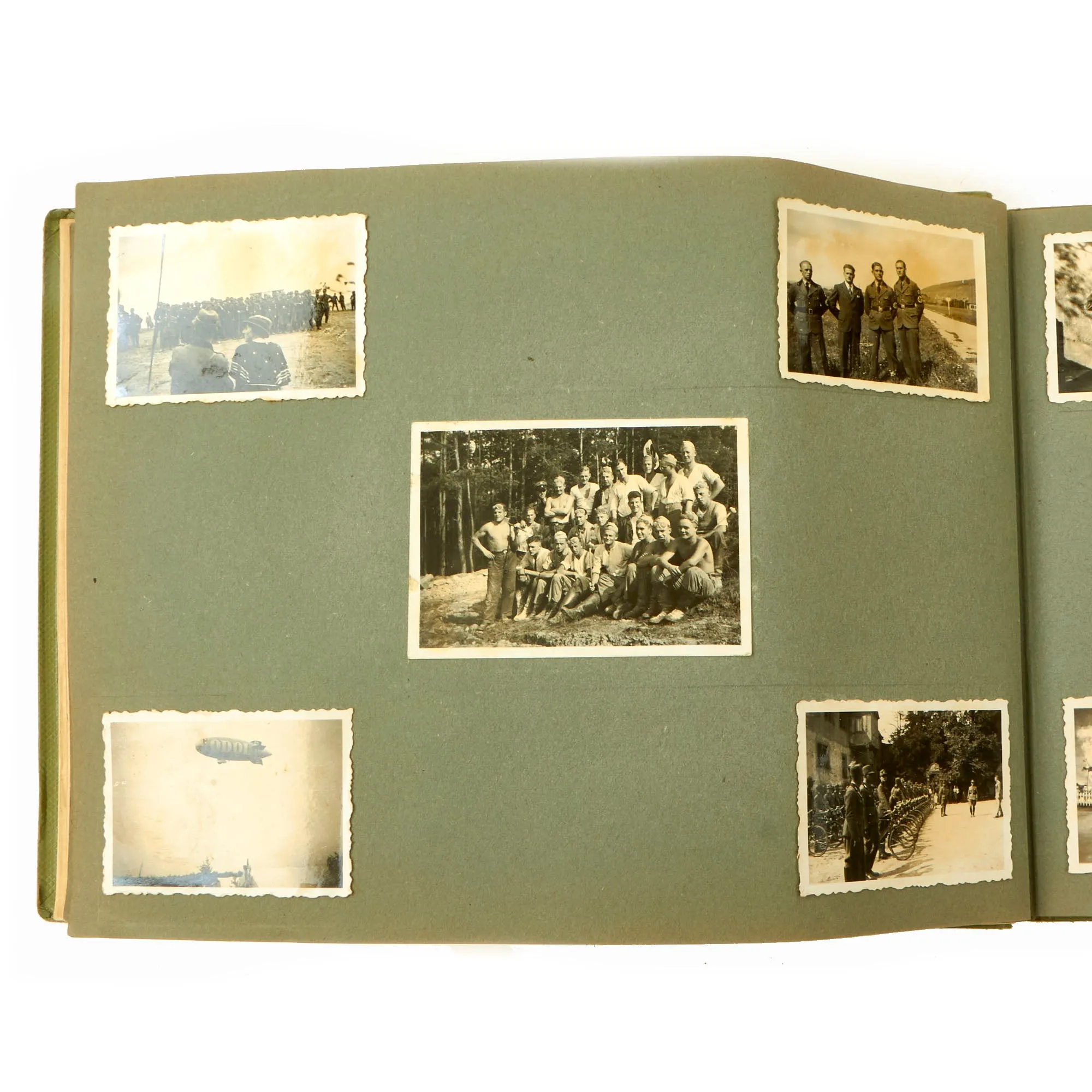 Original German WWII RAD Labor Corps Photo Album Grouping - 3 Albums   Extra Page