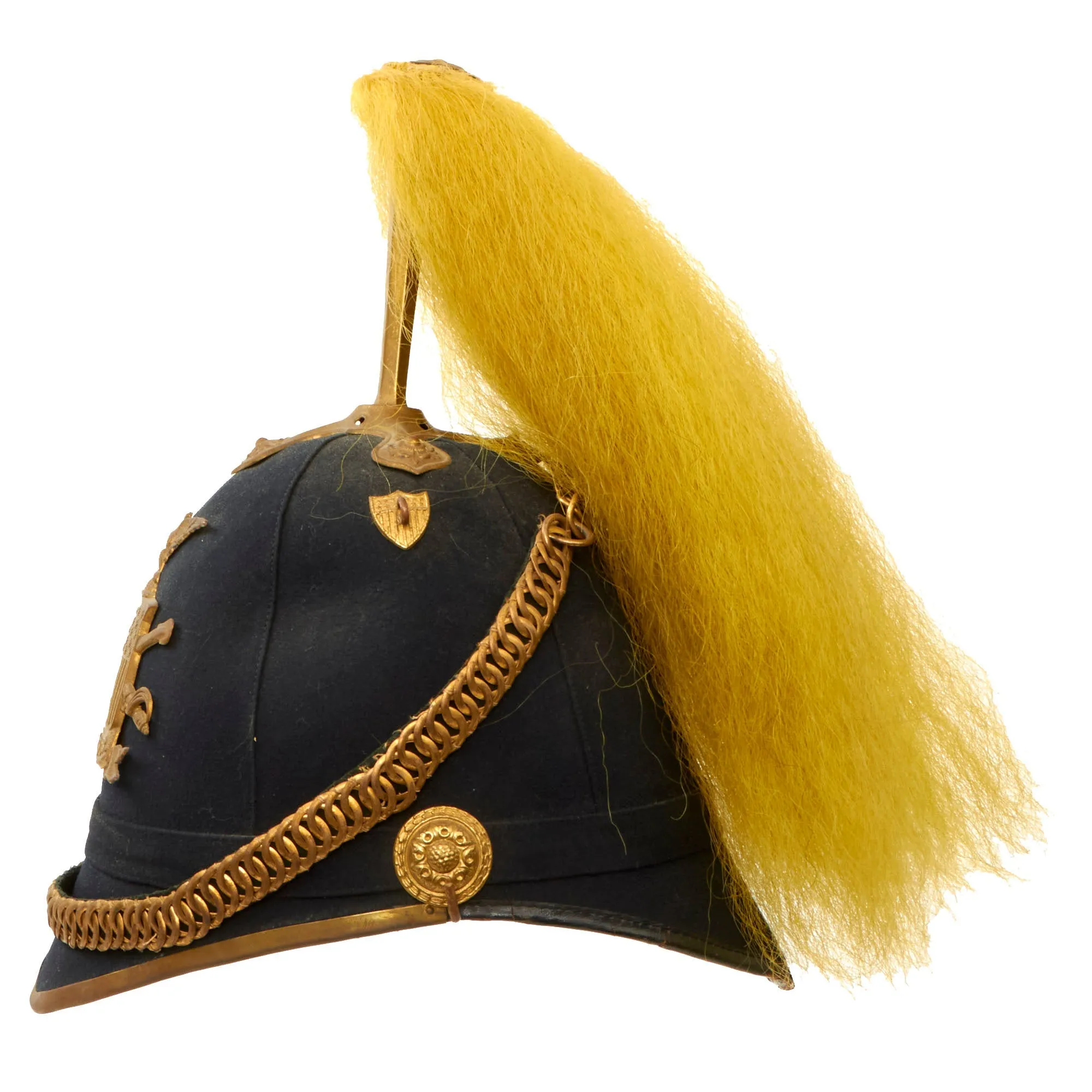 Original U.S. Indian Wars 1881 Model New York Cavalry Regiment Dress Helmet With Plume - Size 6⅞