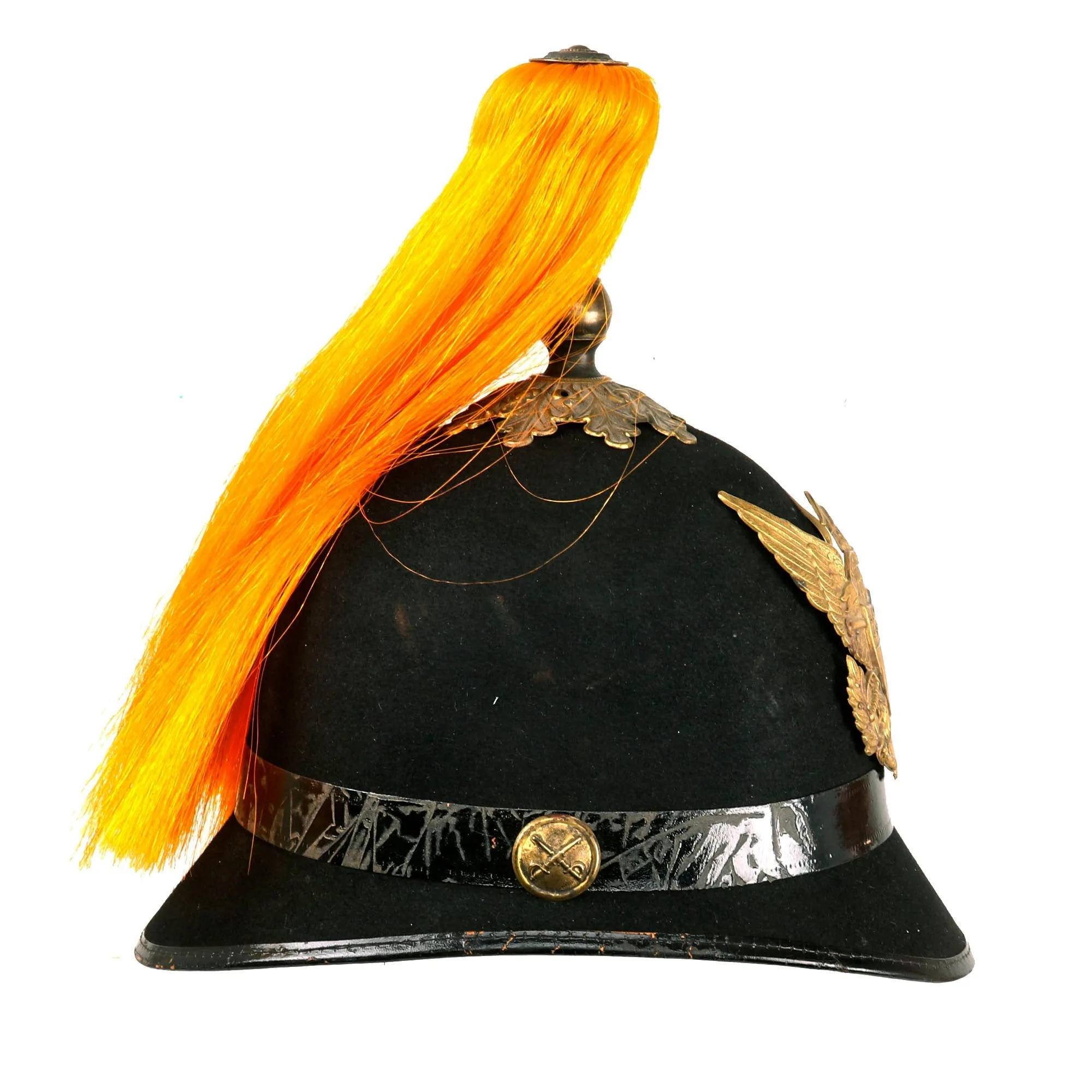 Original U.S. Indian Wars Cavalry M-1881 Blue Cloth Spiked Pith Helmet With Plume by Horstmann - Dated 1899