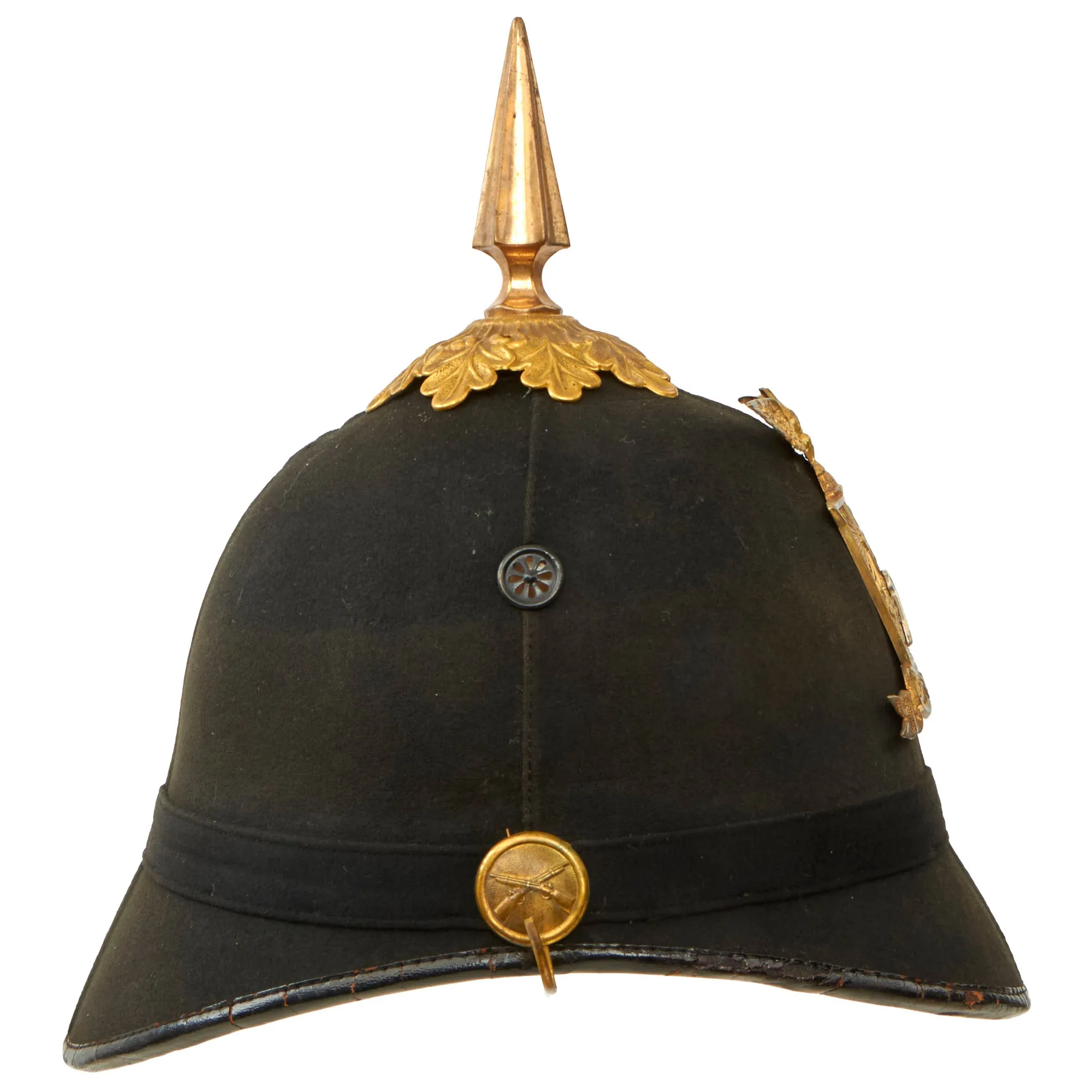 Original U.S. Model 1881 2nd New York State Militia Enlisted Dress Spiked Pith Helmet by Ridabock & Co.