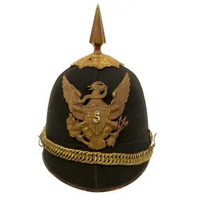 Original U.S. Model 1881 5th Artillery Officer’s Dress Spiked Pith Helmet by J.H. McKenney & Co.