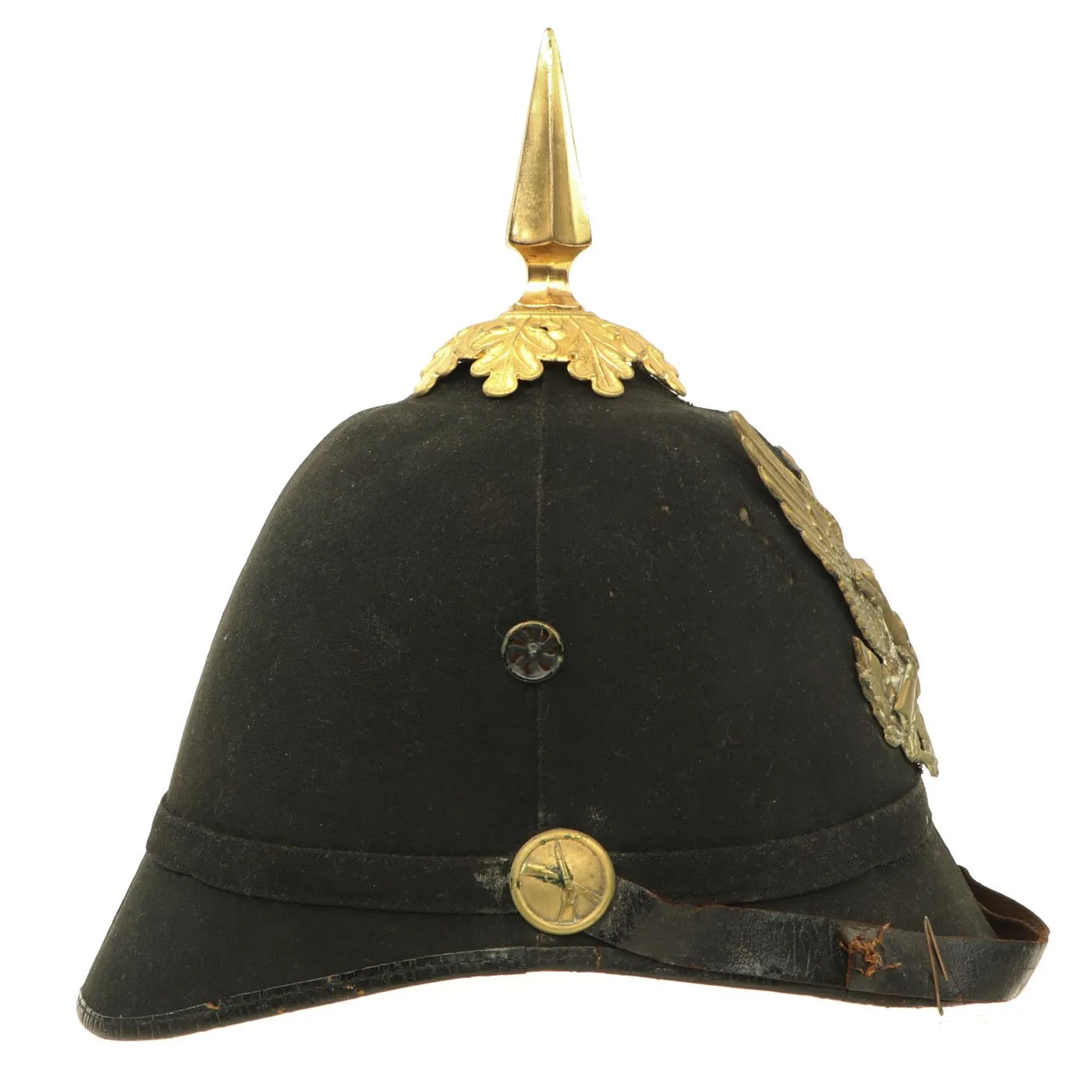 Original U.S. Model 1881 Army Infantry Enlisted Man Spiked Pith Helmet by Bent & Bush of Boston