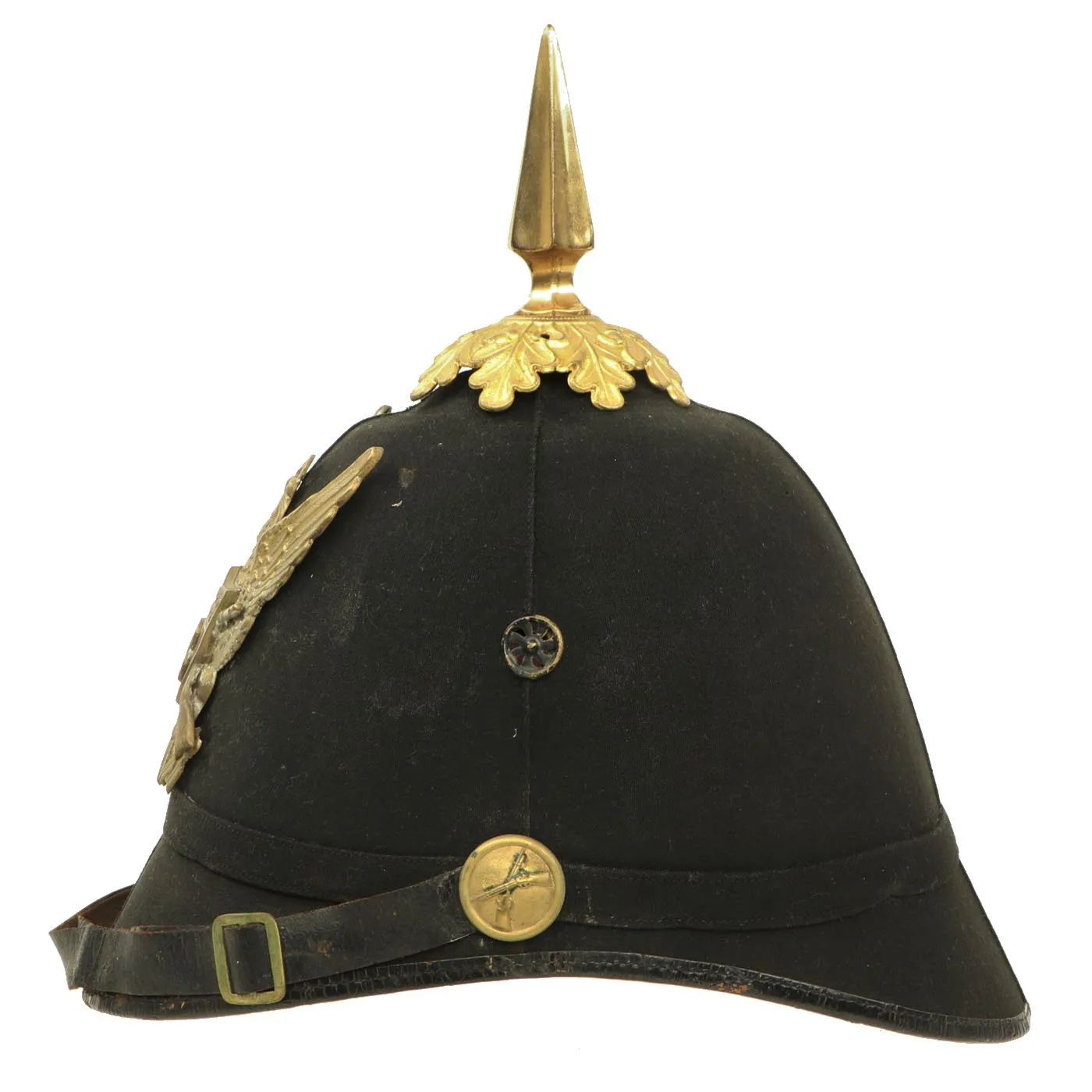 Original U.S. Model 1881 Army Infantry Enlisted Man Spiked Pith Helmet by Bent & Bush of Boston