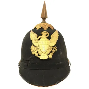 Original U.S. Model 1881 Army Officers Dress Spiked Pith Helmet by J.H. McKenney & Co. - Size 7