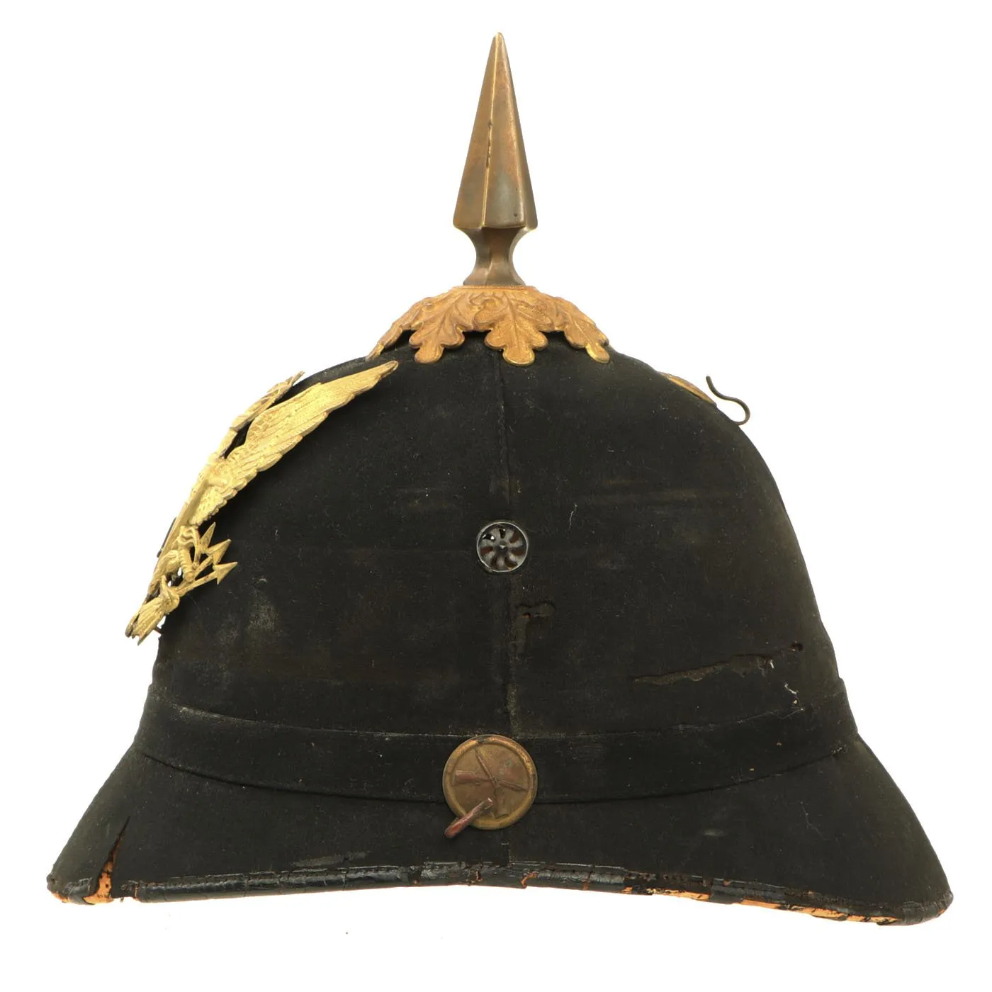 Original U.S. Model 1881 Army Officers Dress Spiked Pith Helmet by J.H. McKenney & Co. - Size 7