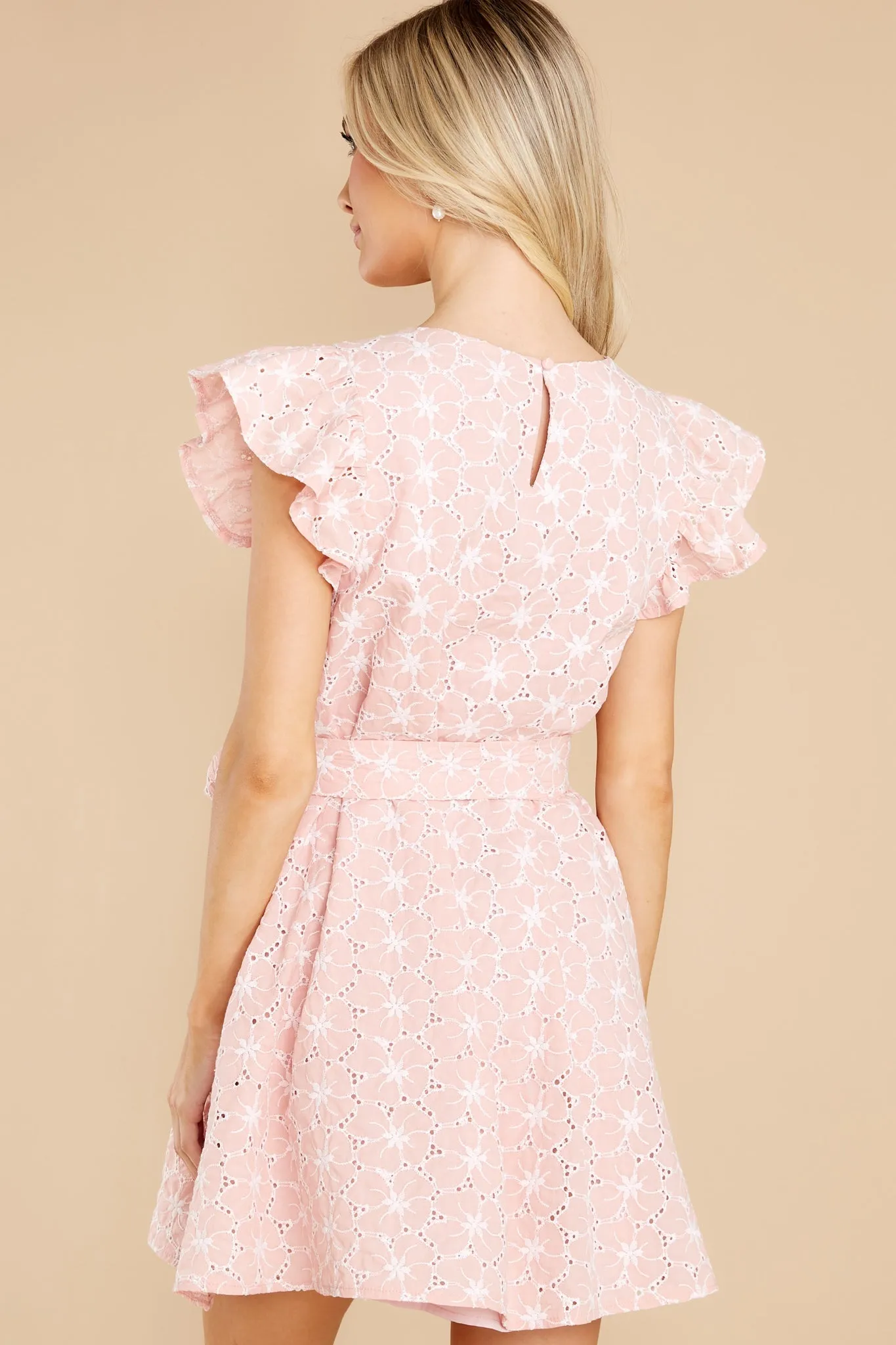 Perfect Stranger Blush Pink Floral Dress