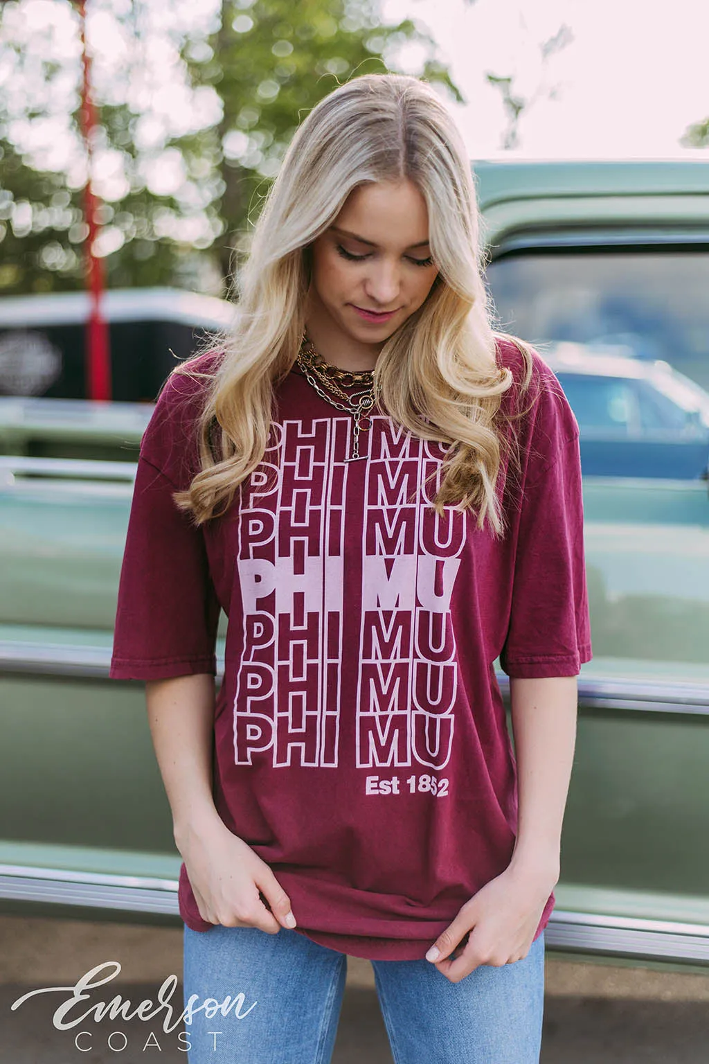 Phi Mu Repeating Vintage Tshirt