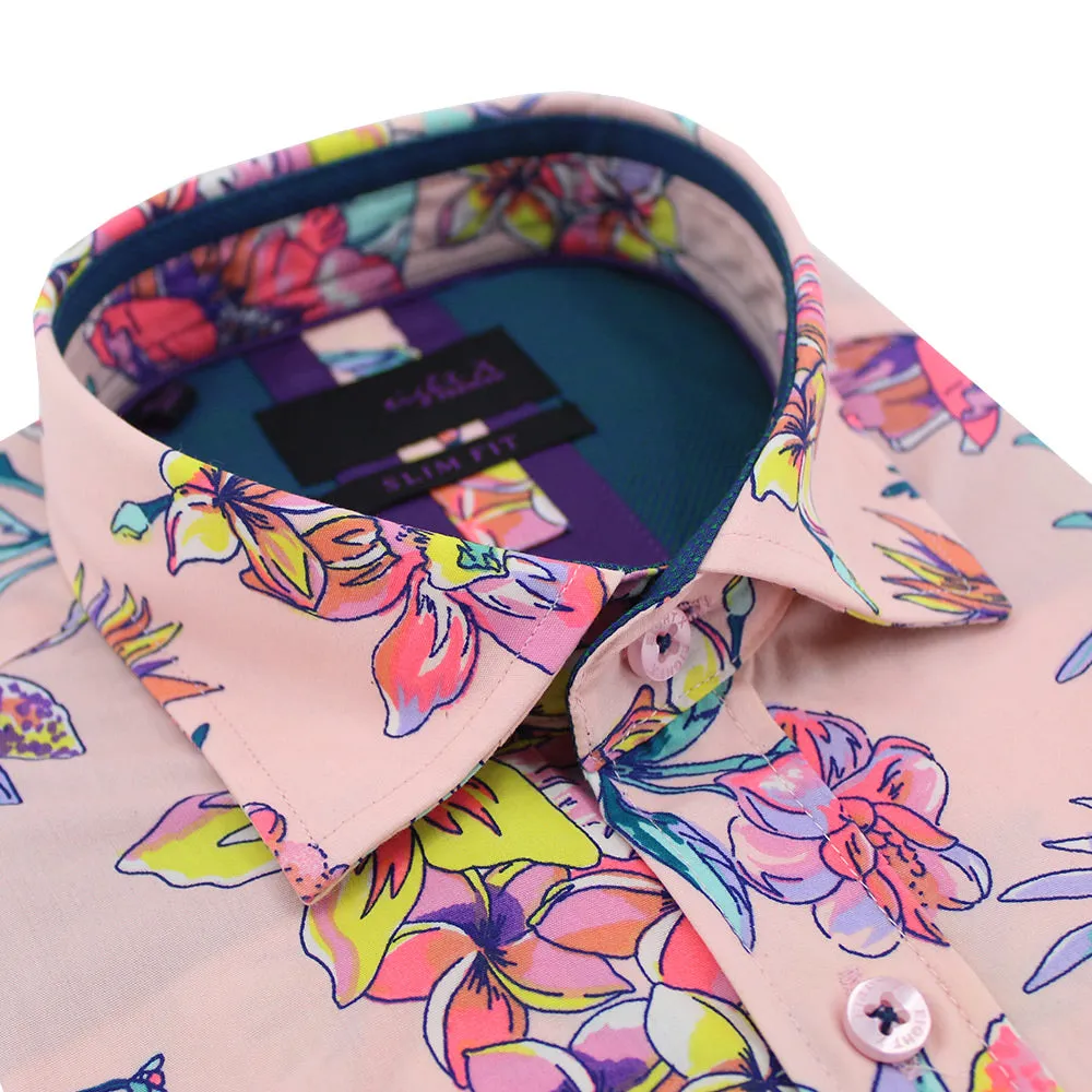 Pink Bird of Paradise Short Sleeve shirt