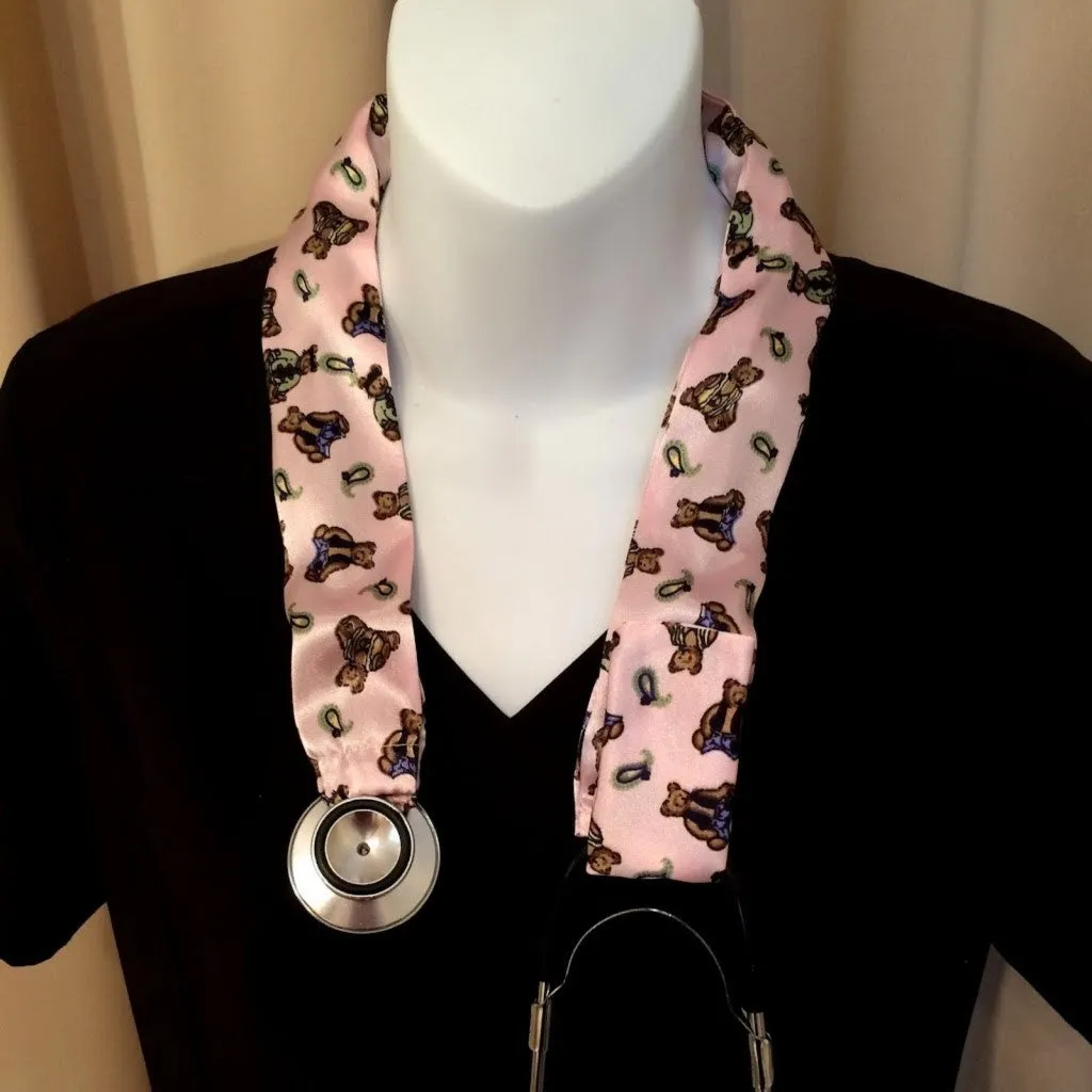 Pink with Little Bears Stethoscope Cover