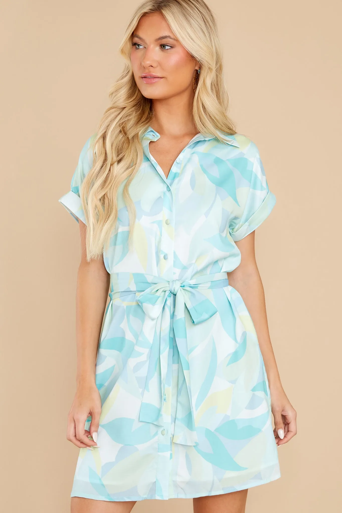 Priya Blue Multi Printed Satin Shirt Dress