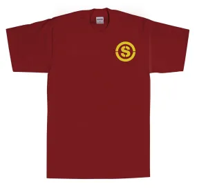 "S" Logo T-Shirt (Burgundy/Gold)