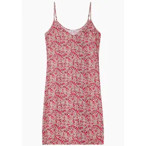 Rosie V-Neck Aster Print Nightie In Pink