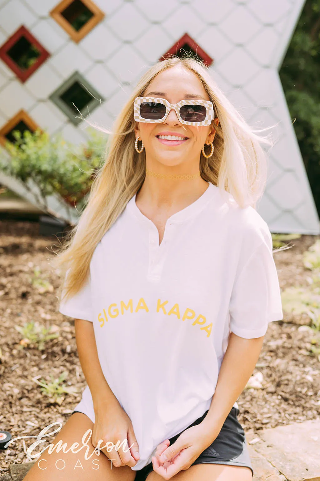 Sigma Kappa PR White Henley