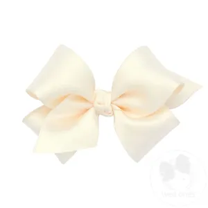 Small French Satin Girls Hair Bow (Knot Wrap)