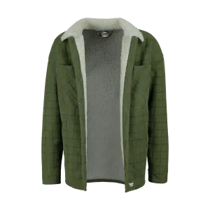 Spika Mens Go Brite Check Sherpa Jacket - Green