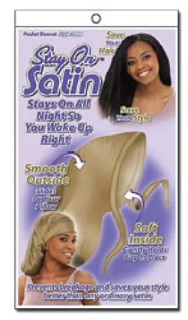 Stay On Satin Pocket Bonnet Style #3999