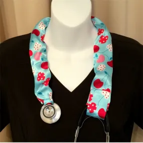 Stethoscope Cover, Aqua Blue, Fun, Funky Satin Print