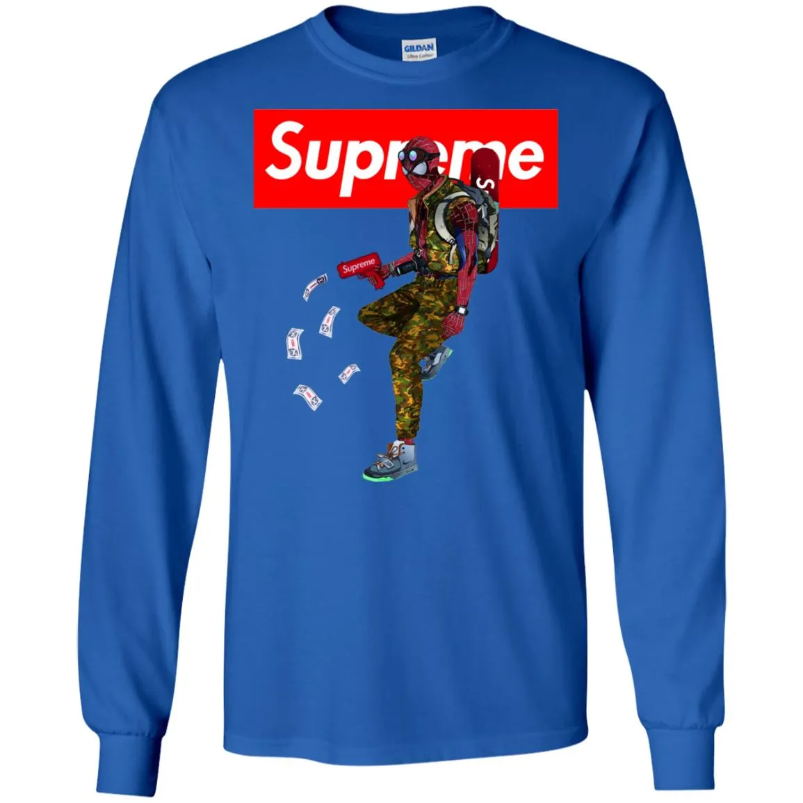 Supreme Spider Man Best T-shirt Men Long Sleeve Shirt