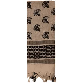 Tan & Black - Spartan Shemagh Tactical Desert Scarf