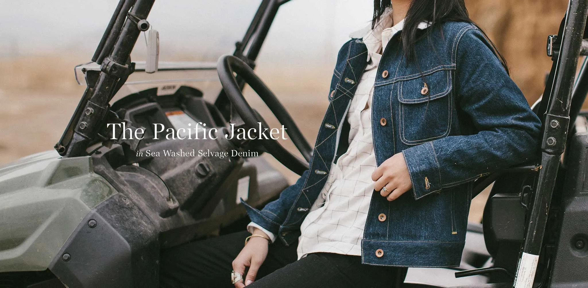 The Pacific Jacket in Sea Washed Selvage Denim