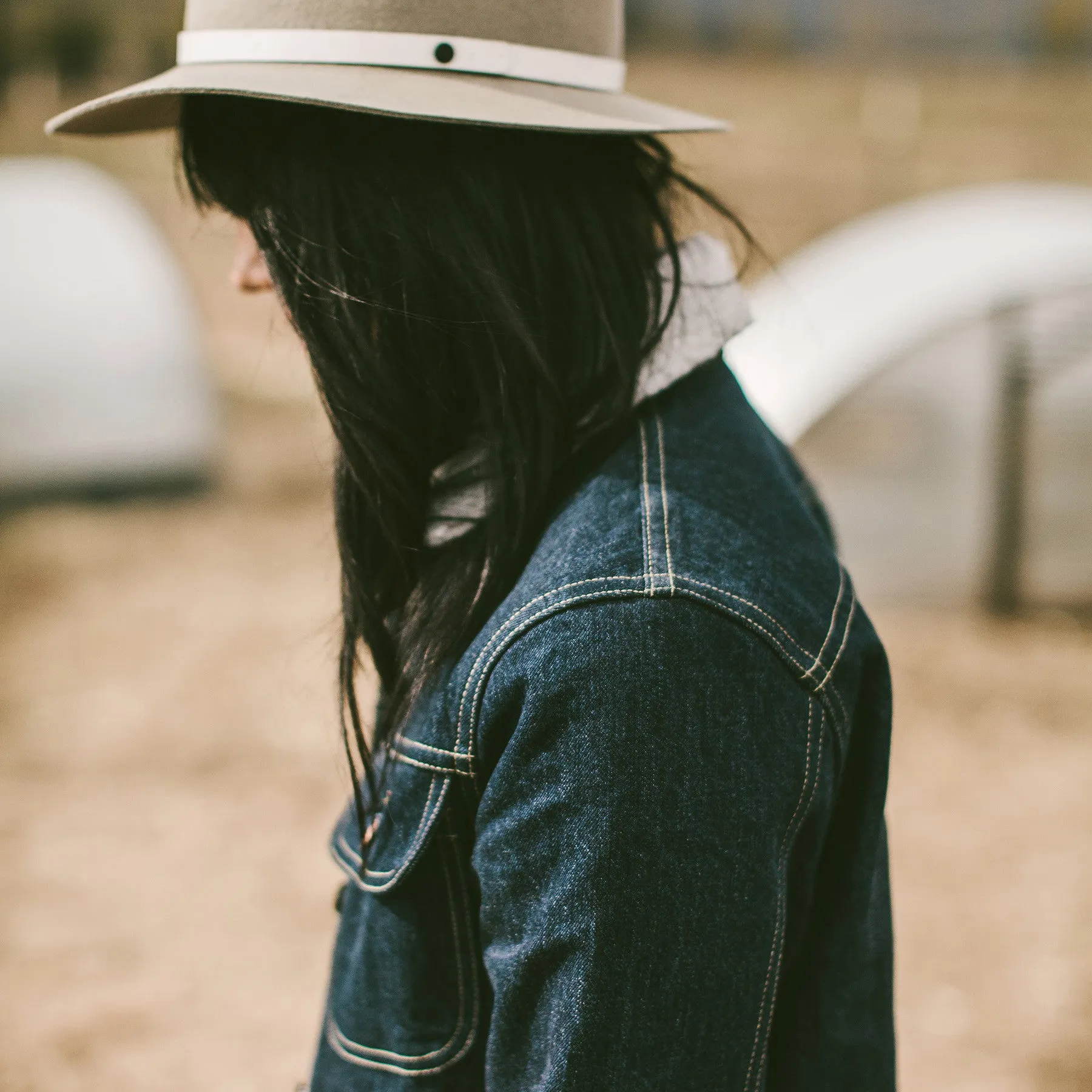 The Pacific Jacket in Sea Washed Selvage Denim