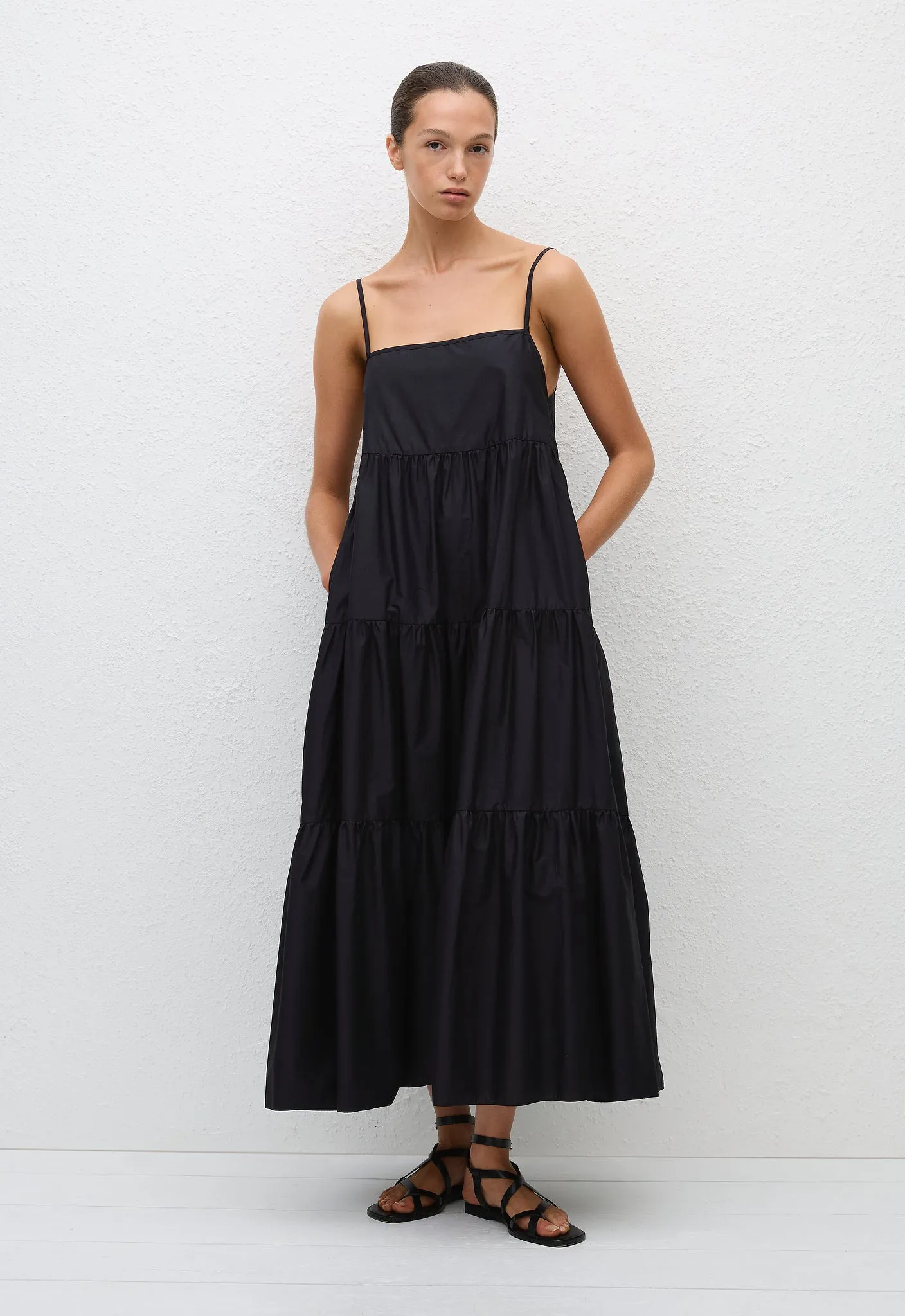 Tiered Sundress - Black