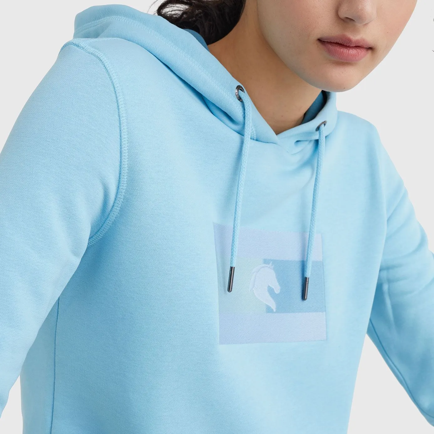 Tommy Hilfiger Embroidered Logo Hoody - Summit Blue