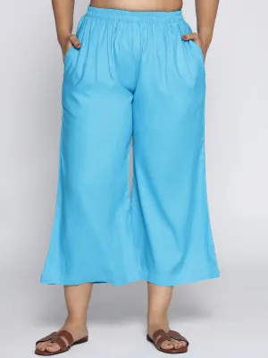 Turquoise Rayon Culottes