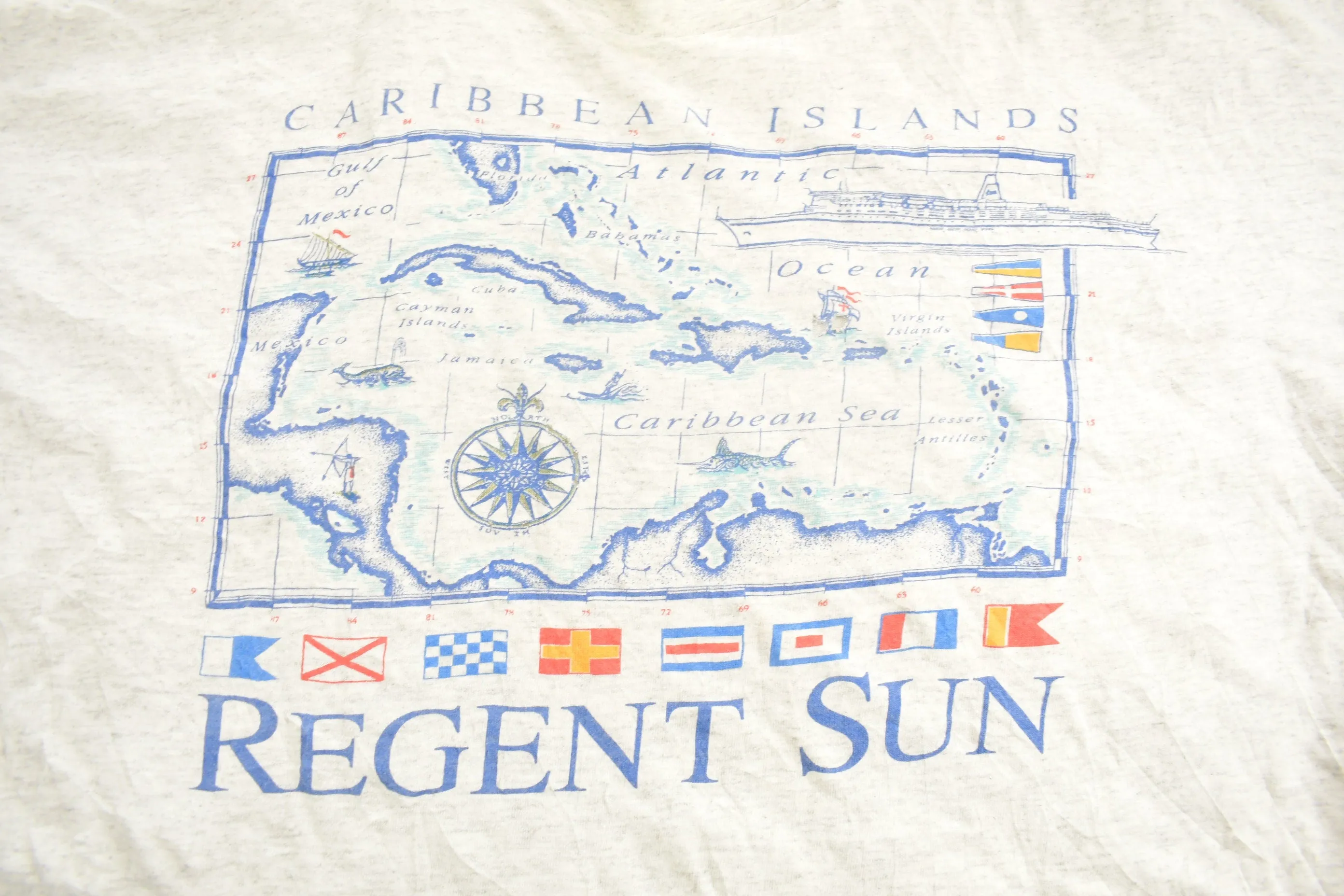 Vintage 1990s Caribbean Islands Souvenir T Shirt