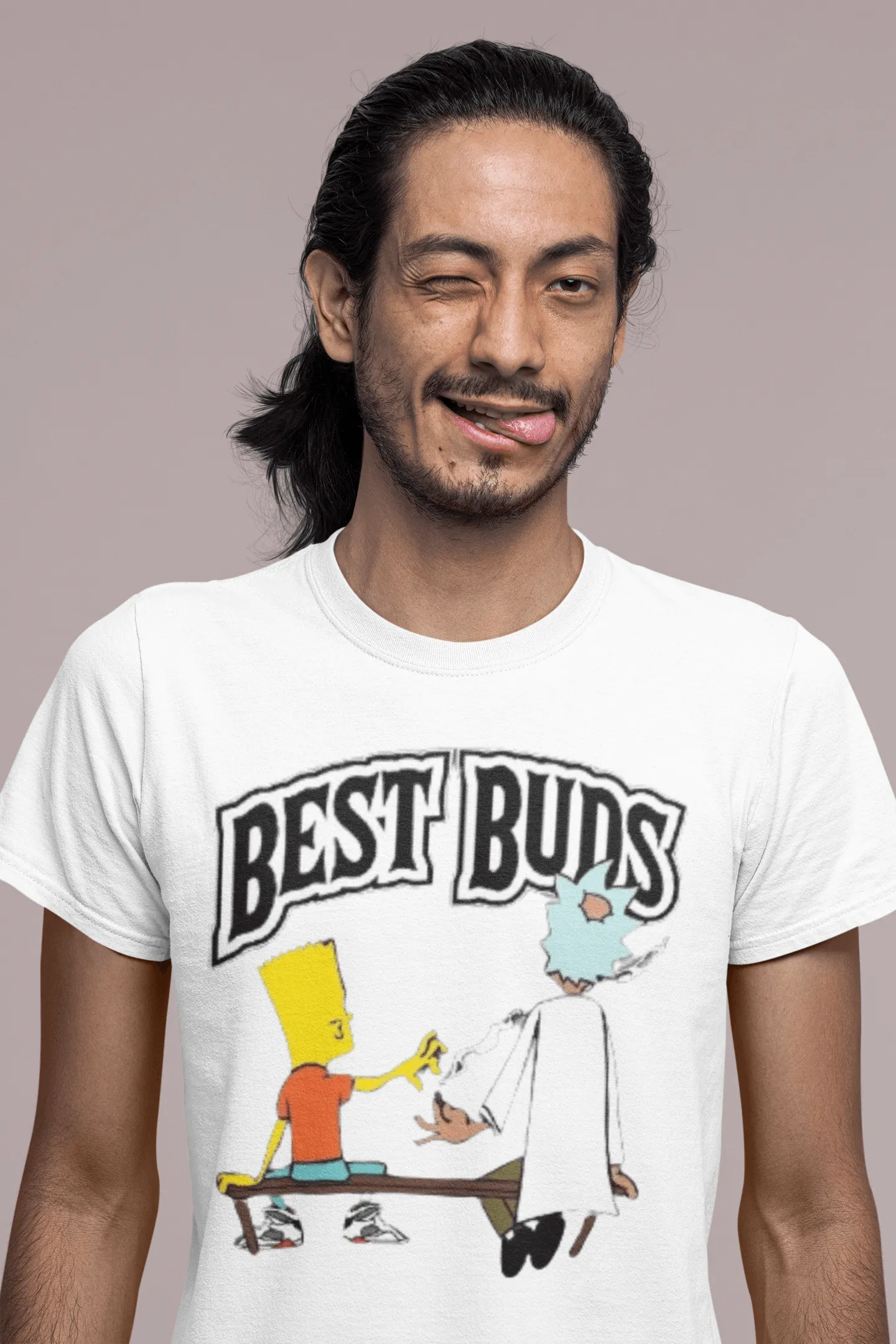 Weed T-shirt Famous Animated TV Characters Best Buds Short Sleeve Cotton Unisex Crewneck Top