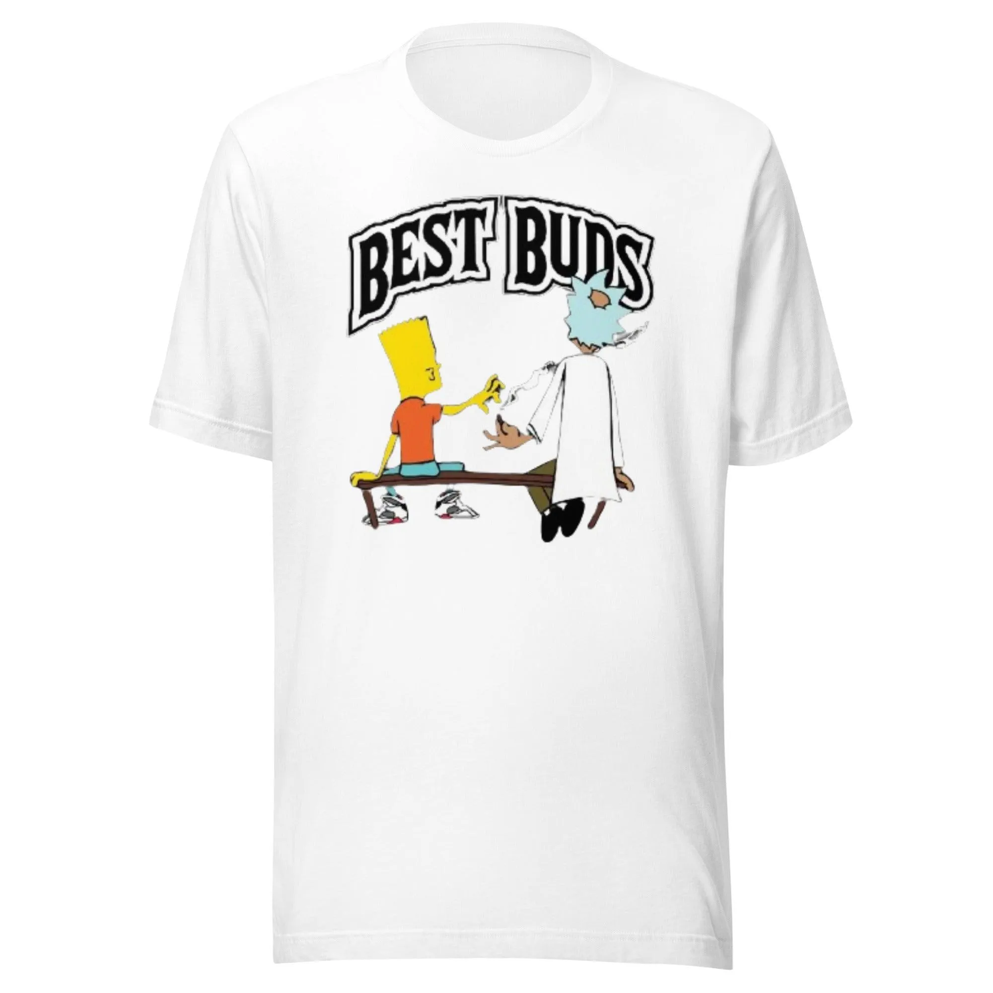 Weed T-shirt Famous Animated TV Characters Best Buds Short Sleeve Cotton Unisex Crewneck Top