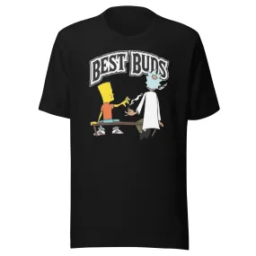 Weed T-shirt Famous Animated TV Characters Best Buds Short Sleeve Cotton Unisex Crewneck Top