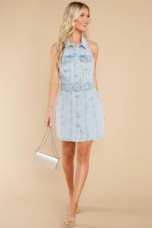 What A Girl Needs Light Wash Denim Dress