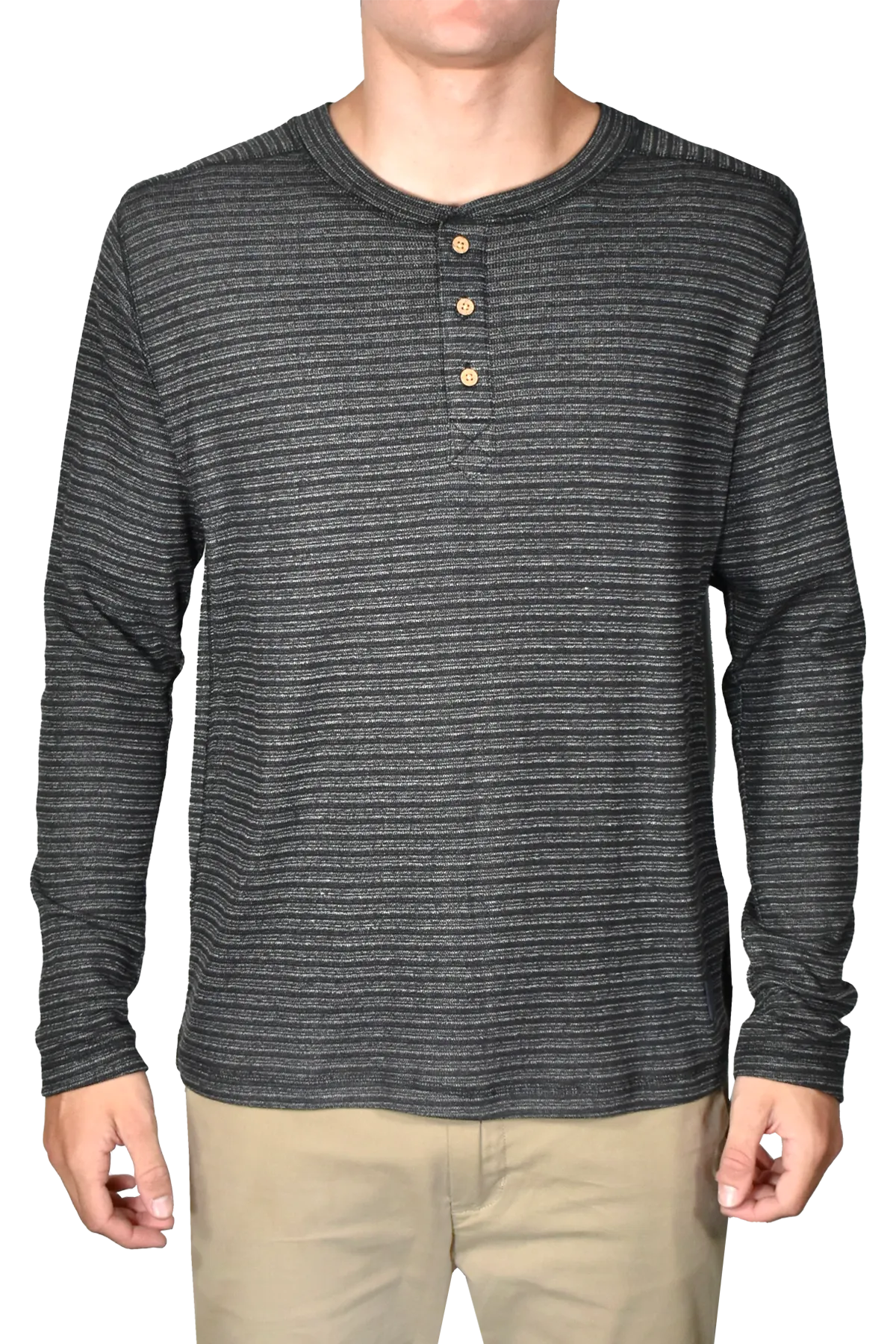 Yarn Dyed Flat Back Rib Henley